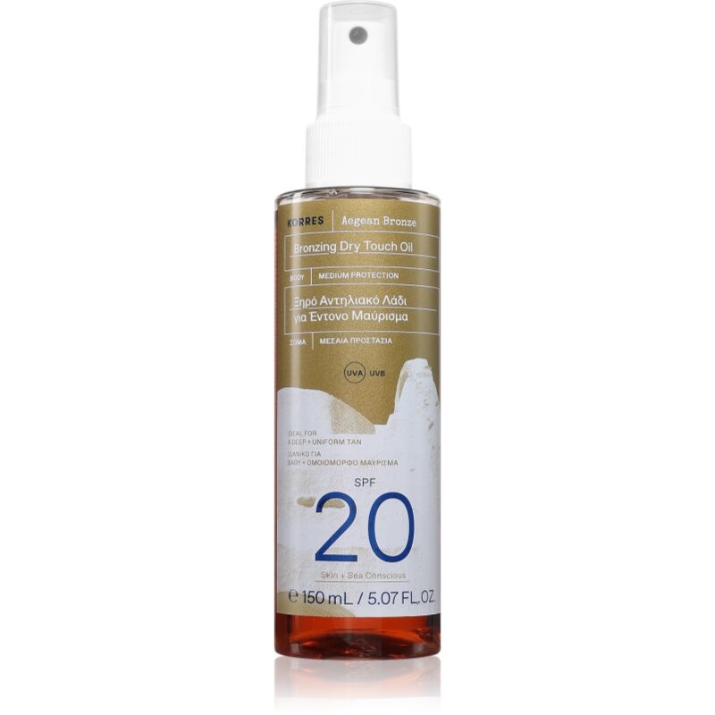 Korres Aegean Bronze suchý olej pre zvýraznenie opálenia SPF 20 150 ml