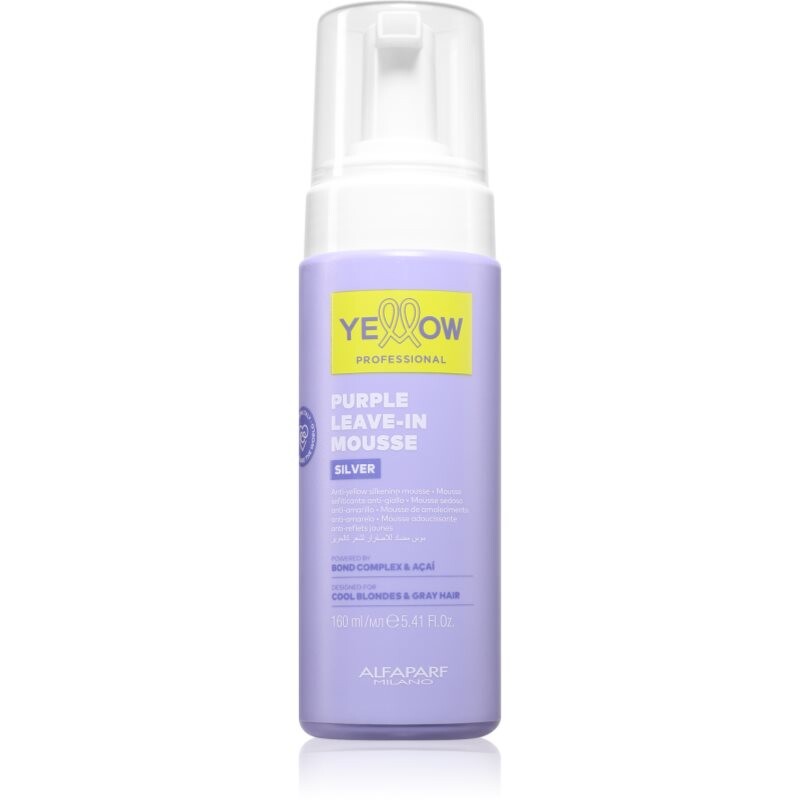 Yellow Professional Silver Purple Leave-In Mousse pena na vlasy neutralizujúci žlté tóny 160 ml