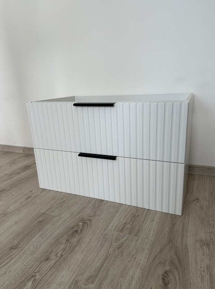 Elvisia Skrinka pod umývadlo DELLA biela 80 cm | zmontovaná