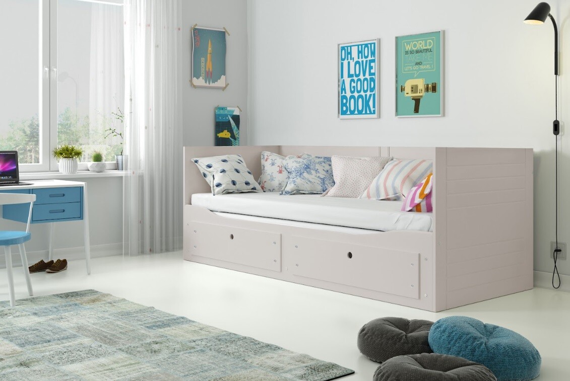BMS Detská posteľ HERMES s matracom | cashmere 80 x 200 cm