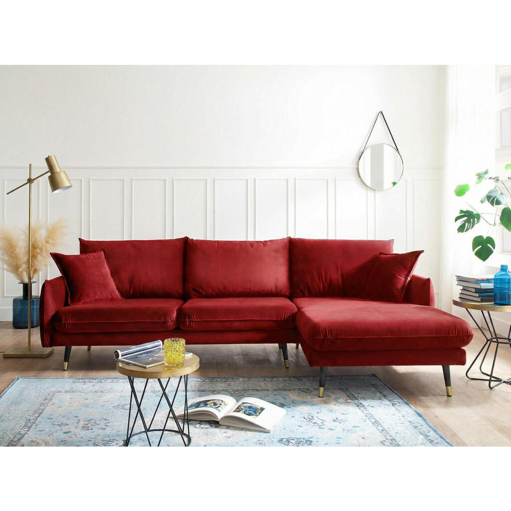 MID.YOU ROHOVÁ SEDAČKA, textil, tmavočervená