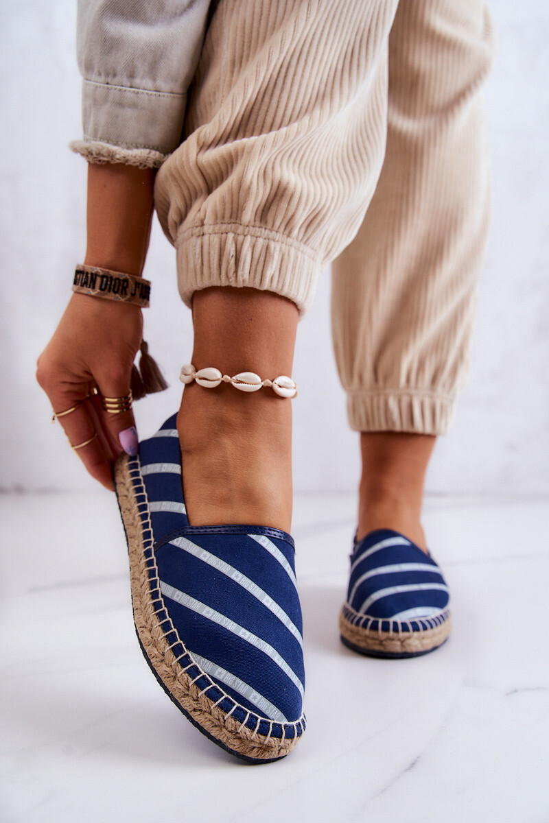 Damskie Klasyczne Espadryle Big Star JJ274960 Granatowe 39