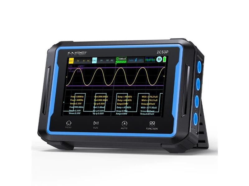 Osciloskop, funkčný generátor a multimeter FNIRSI 2C53P, 50MHz