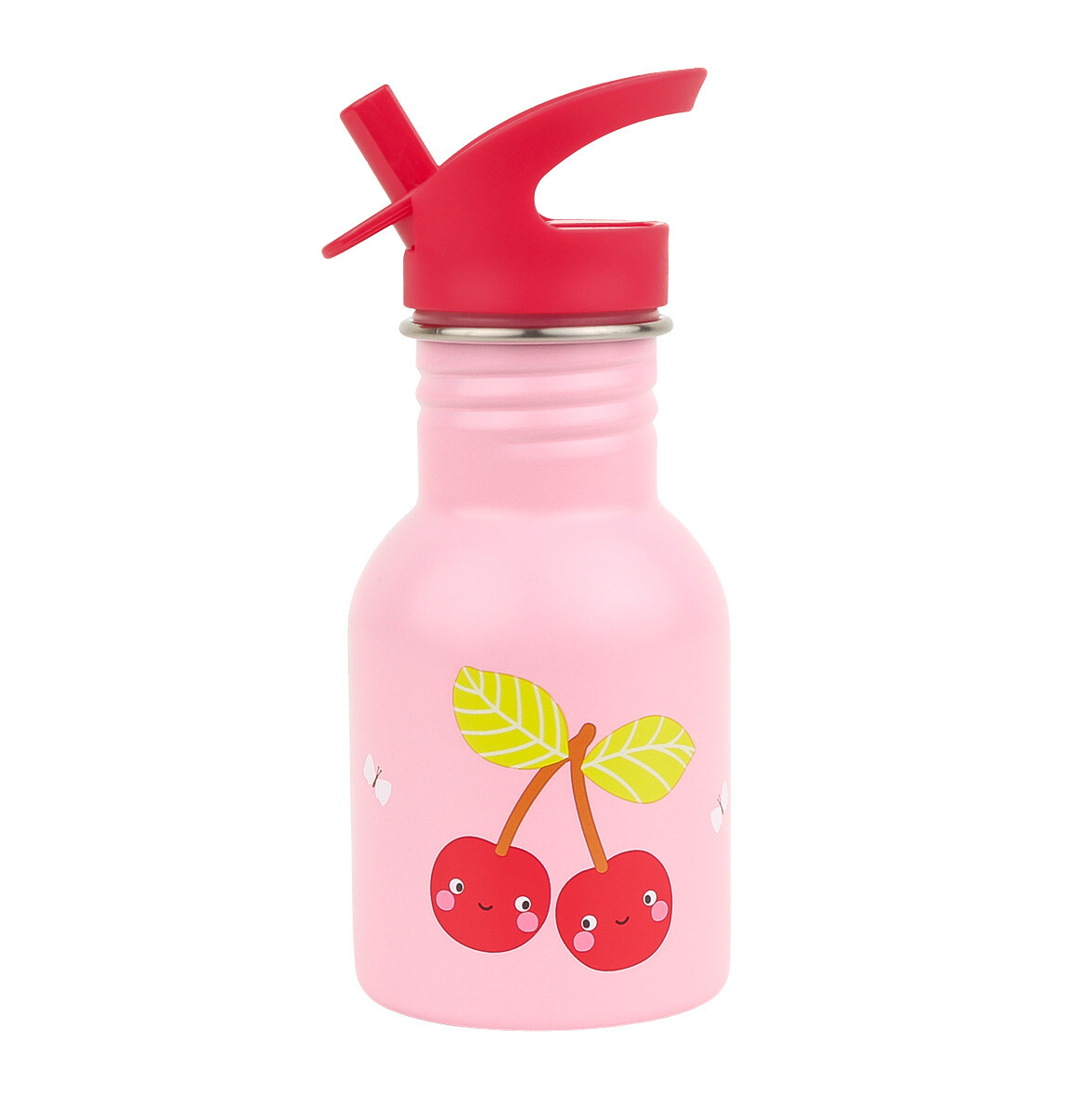 A Little Lovely Company – antikorová jednostenná fľaša na pitie, 350 ml – veselé čerešničky