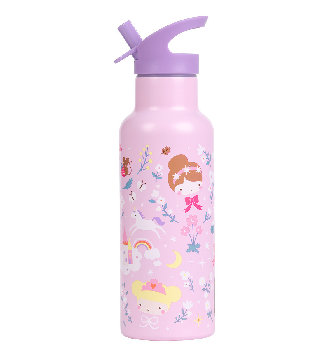 A Little Lovely Company – antikorová fľaša na pitie, 500 ml – princezné