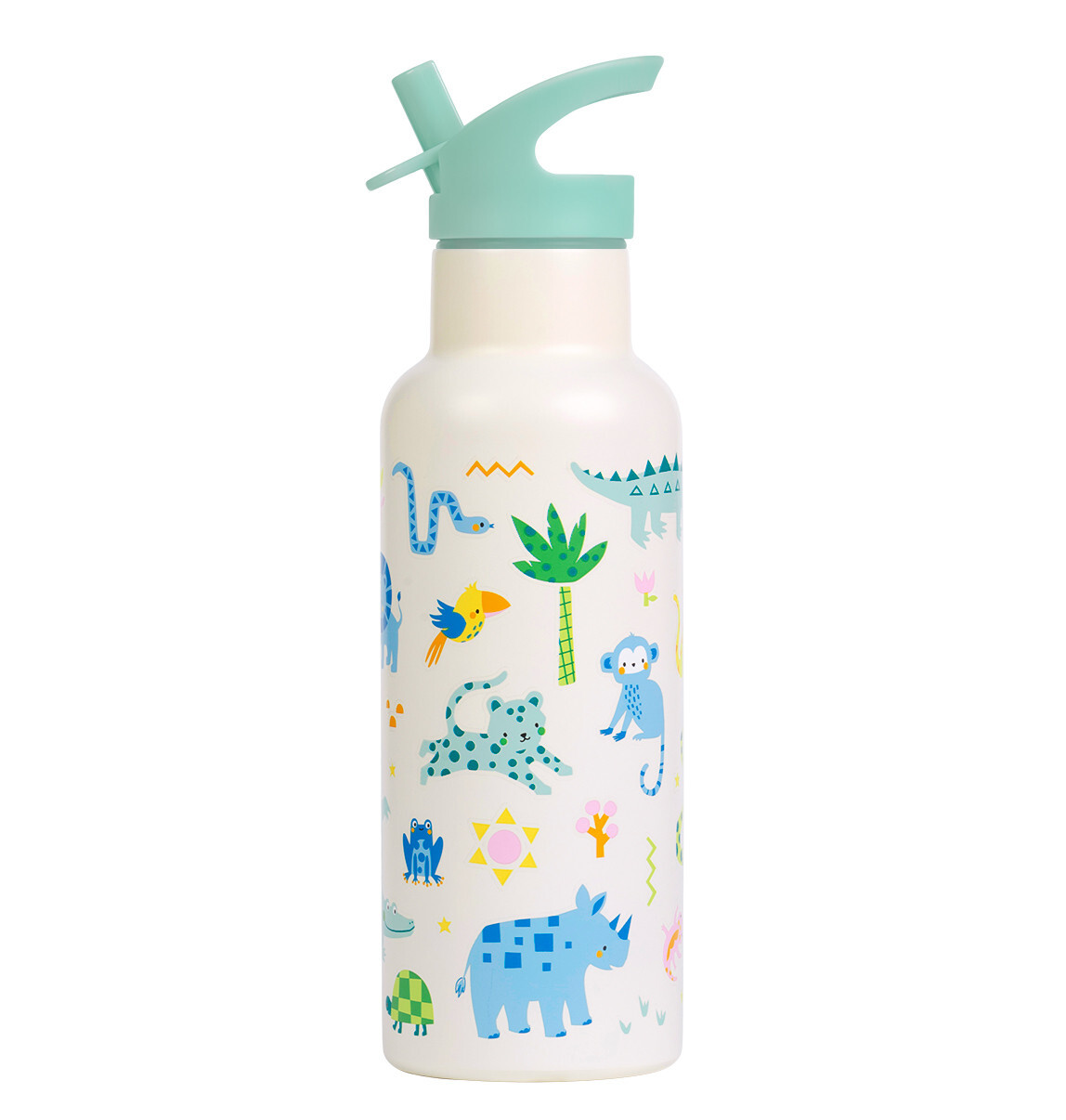 A Little Lovely Company – antikorová fľaša na pitie, 500 ml – džungľa