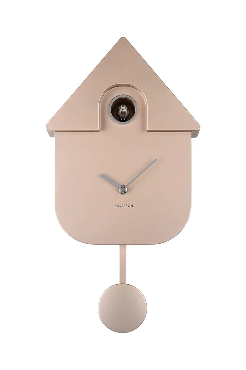 Kukučkové hodiny Karlsson Modern Cuckoo Metallic
