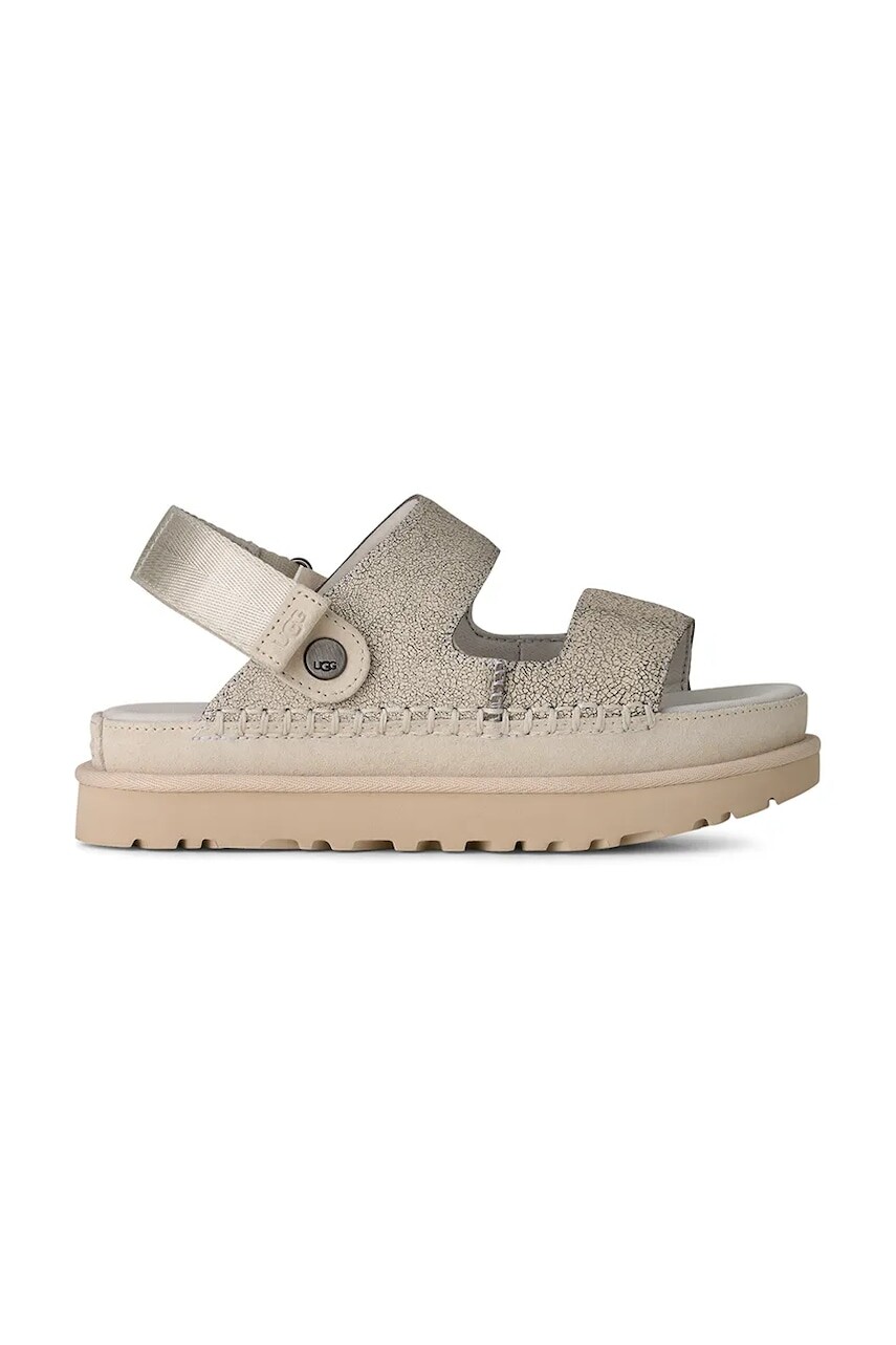 Kožené šľapky UGG W Goldenstar Crackle Glide
