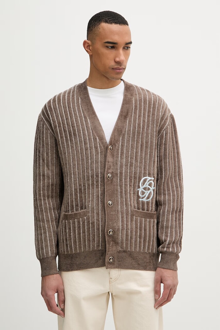 Drôle de Monsieur kardigán pánsky s prímesou vlny Le Cardigan Monogramme