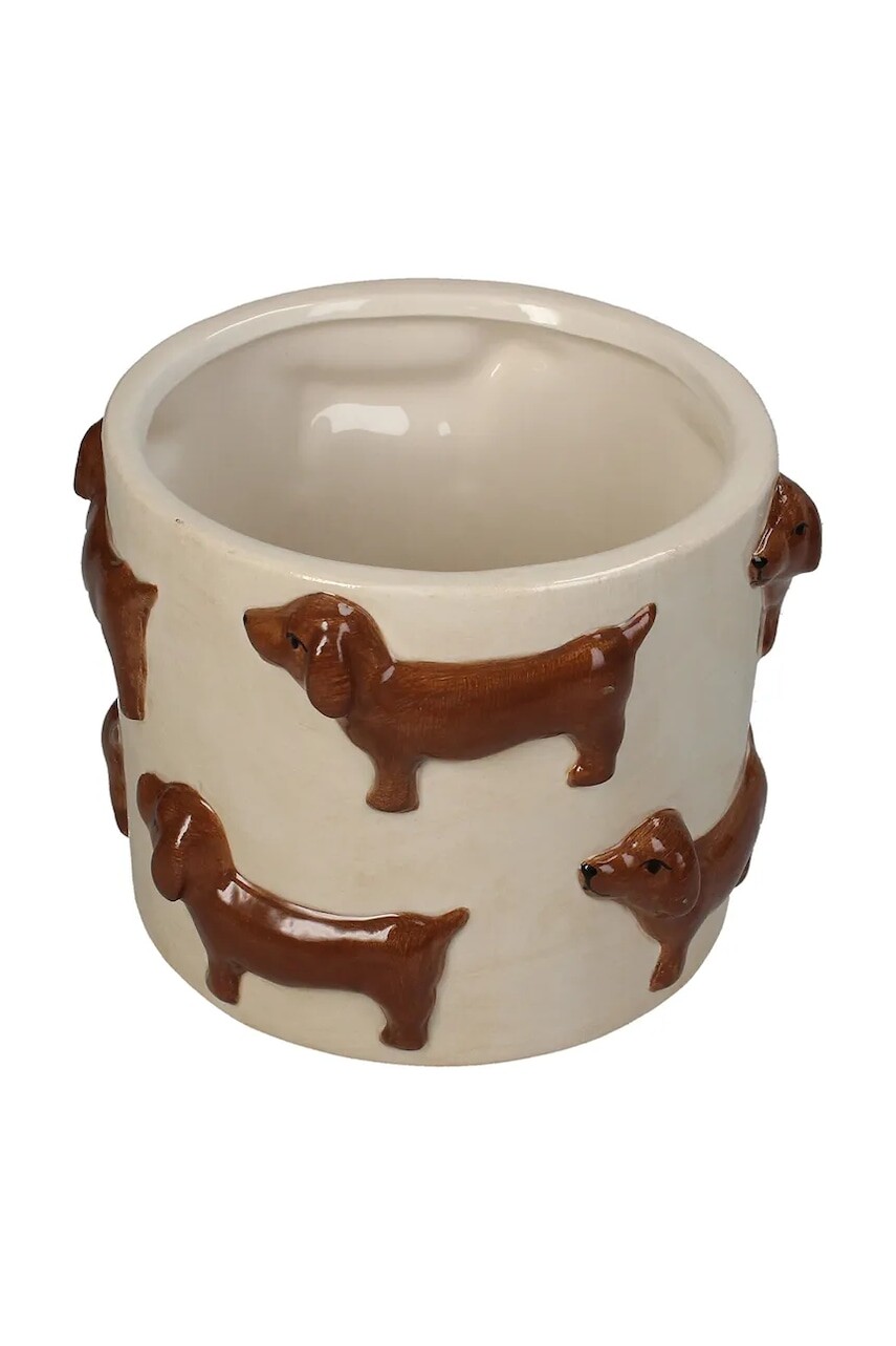 Kvetináč home & lifestyle Dachshund 11 x 13,8 x 13,8 cm