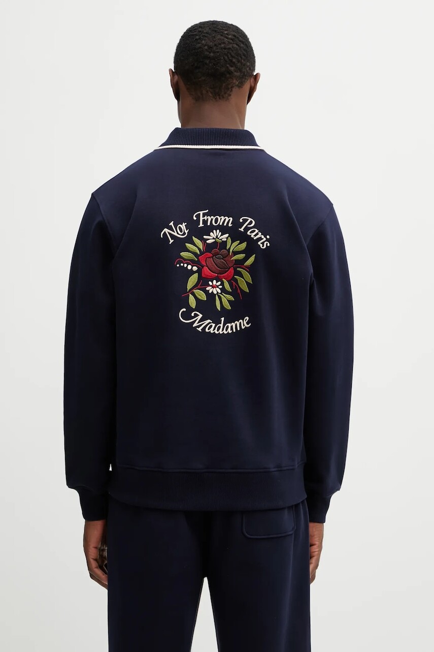 Bavlnená mikina Drôle de Monsieur Slogan Rose