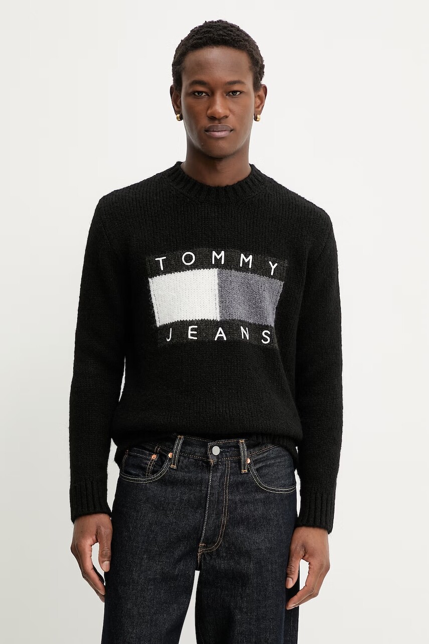 Sveter s prídavkom alpaky Tommy Jeans