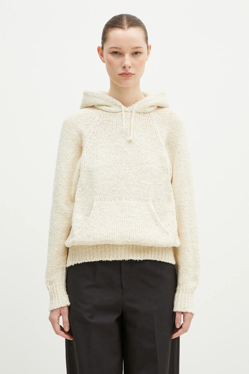Hodvábny sveter Visvim Raglan Hoodie P.O. Knit Mawata