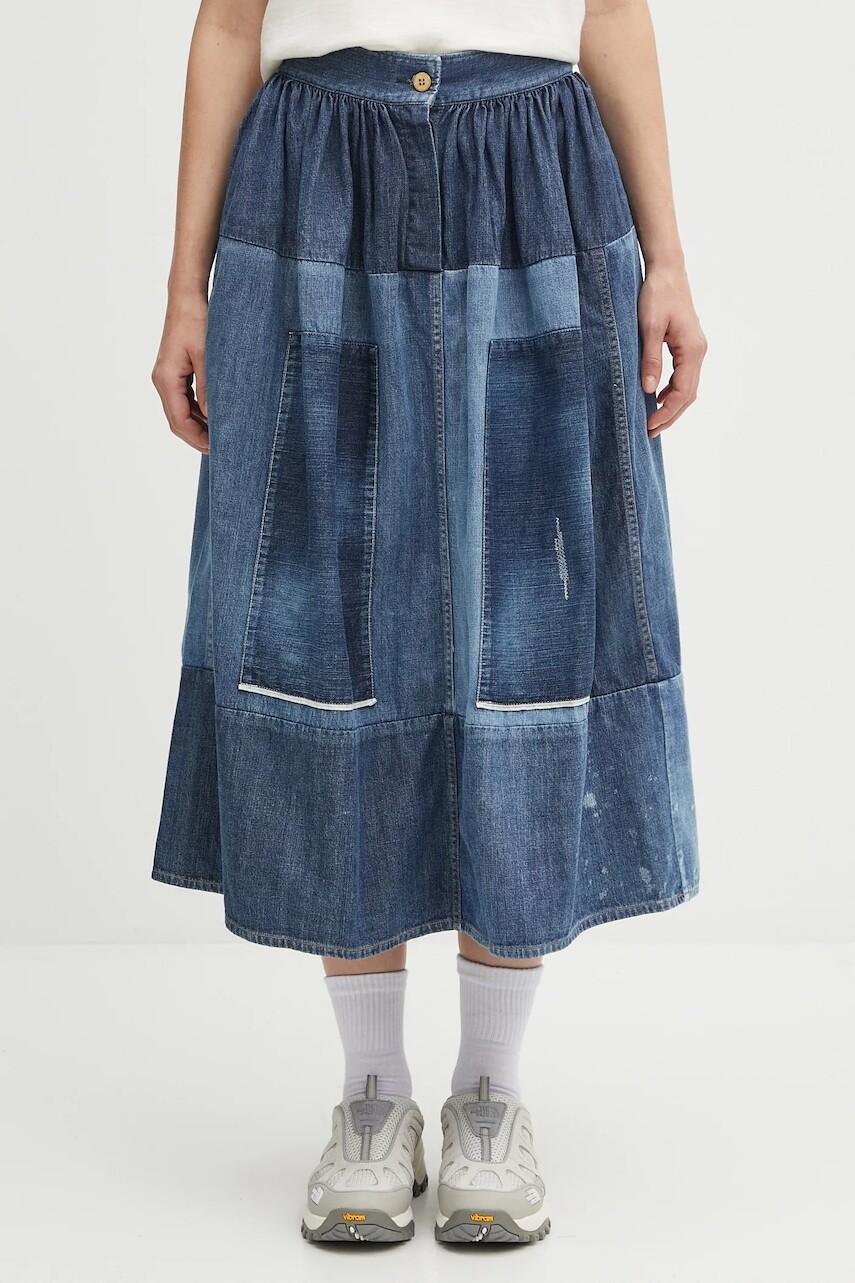 Rifľová sukňa Visvim ss elevation skirt p.w.