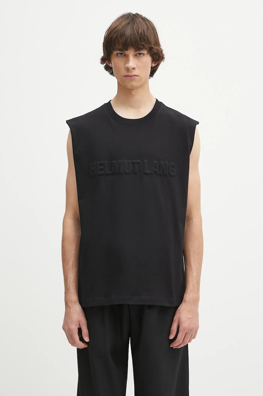 Bavlnené tričko Helmut Lang EMBOSSED.TANK.ROUNDE