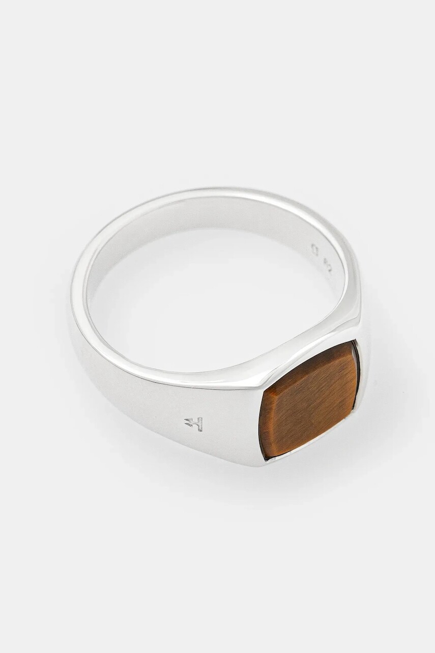 Strieborný prsteň Tom Wood Kay Ring Tiger Eye