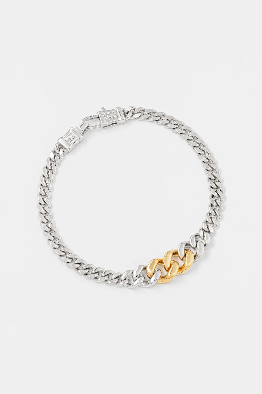 Strieborný náramok Tom Wood Dean Bracelet Duo