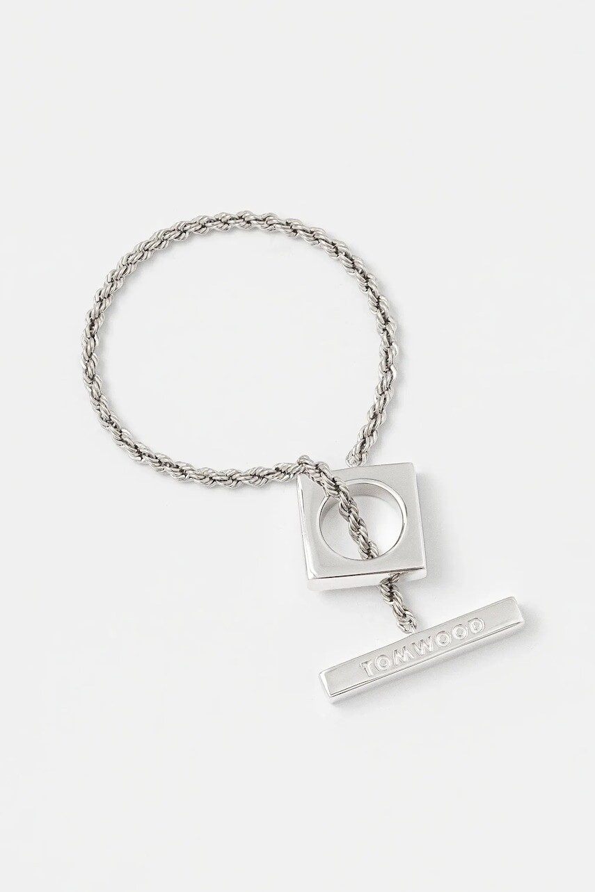 Strieborný náramok Tom Wood Square Rope Bracelet