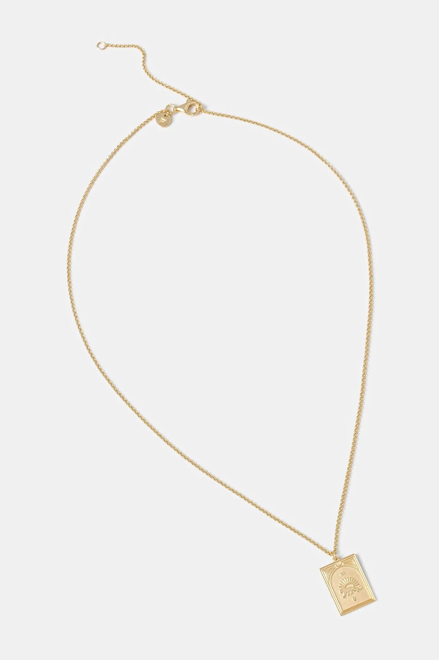Pozlátený strieborný náhrdelník Tom Wood Tarot Strength Pendant