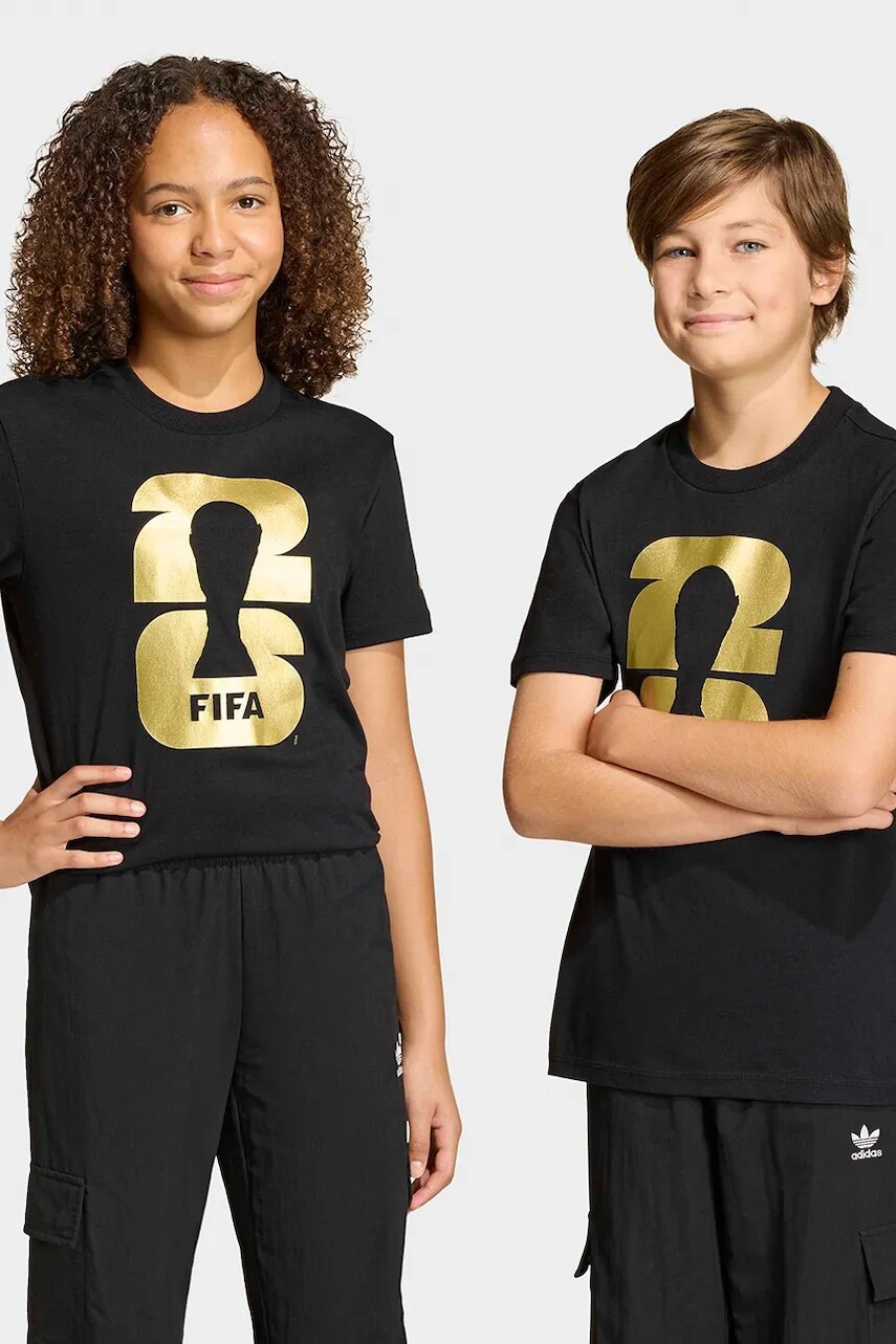 Detské bavlnené tričko adidas Performance FIFA