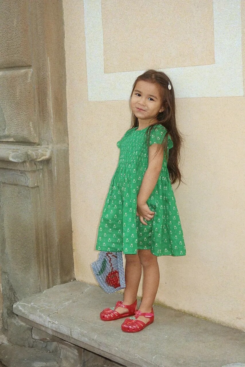 Dievčenské bavlnené šaty Konges Sløjd CAMI SMOCK DRESS GOTS
