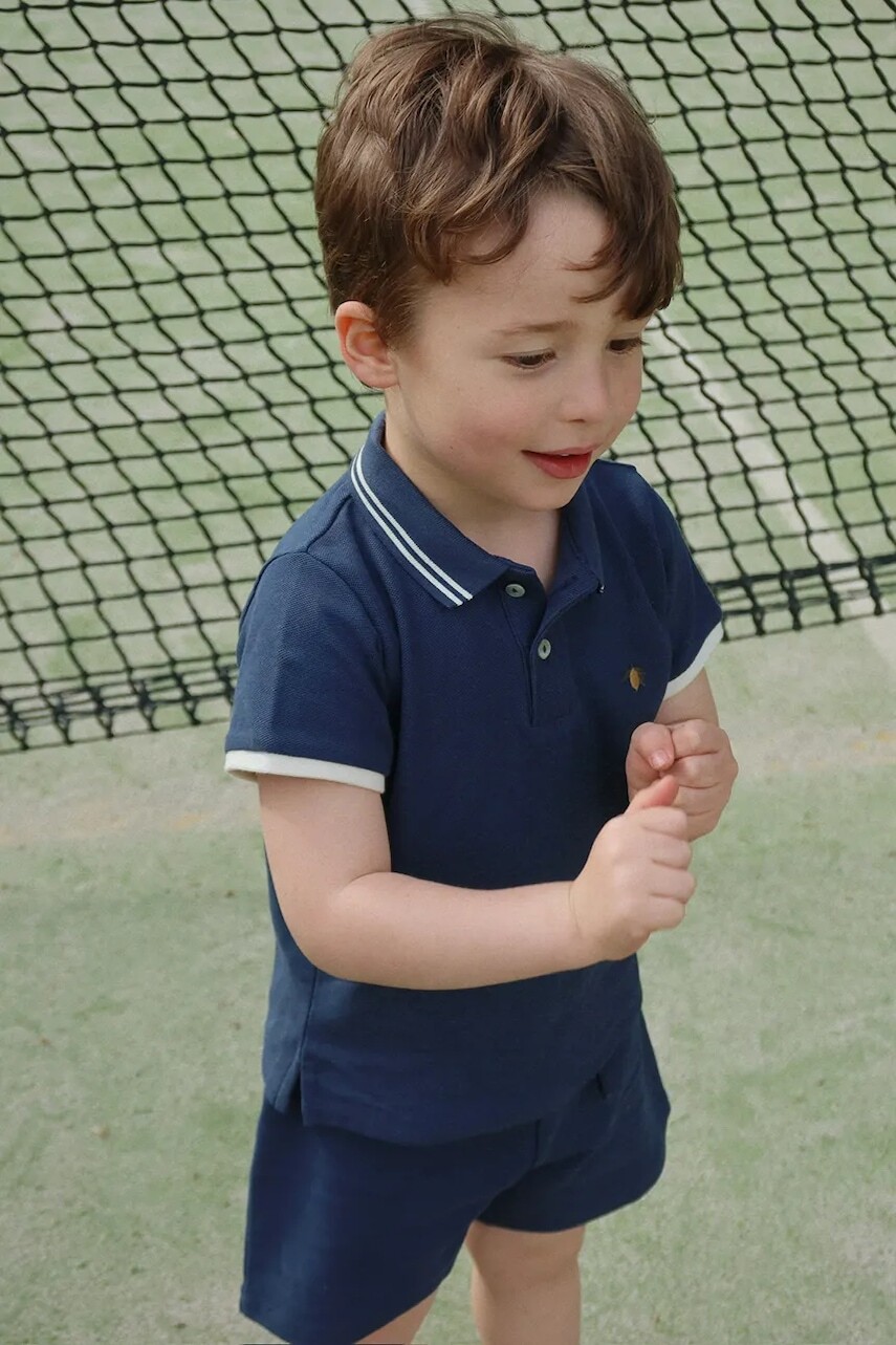 Detská bavlnená polokošeľa Konges Sløjd FLORIAN POLO SHIRT GOTS