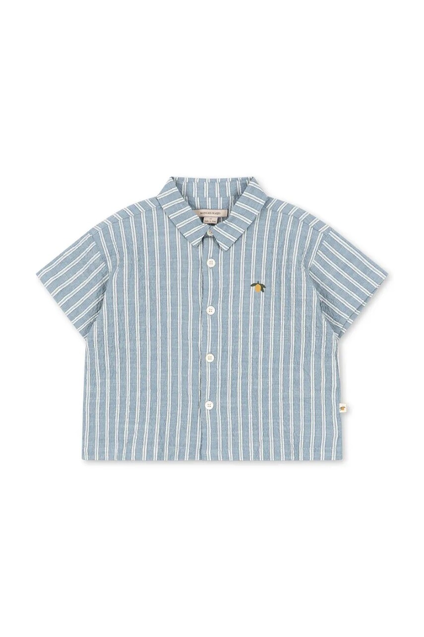 Detská bavlnená košeľa Konges Sløjd ELLIOT SS SHIRT GOTS