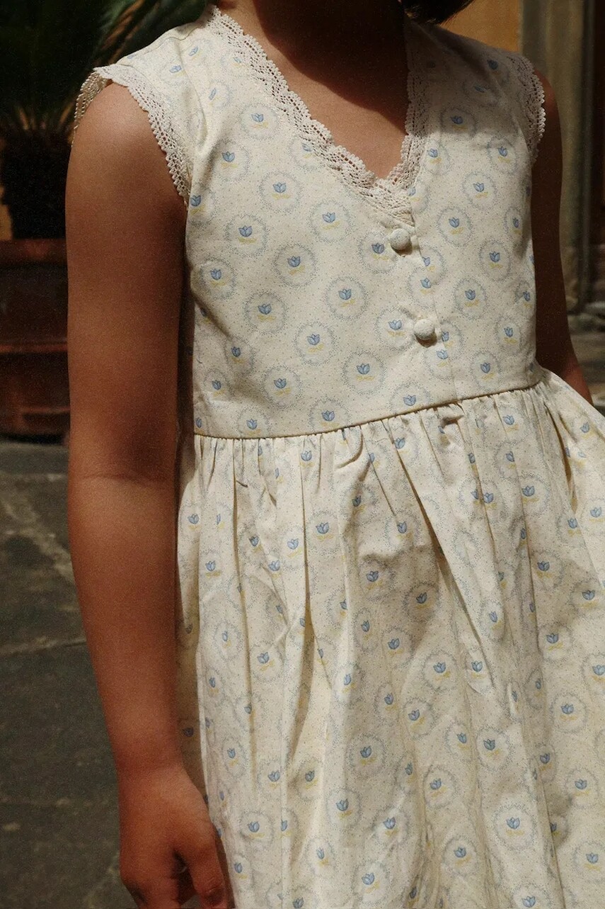 Dievčenské bavlnené šaty Konges Sløjd COEUR LACE DRESS GOTS