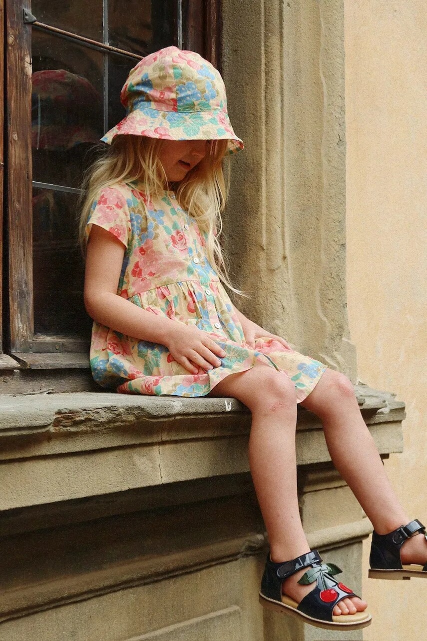 Dievčenské bavlnené šaty Konges Sløjd PACEY SS DRESS GOTS