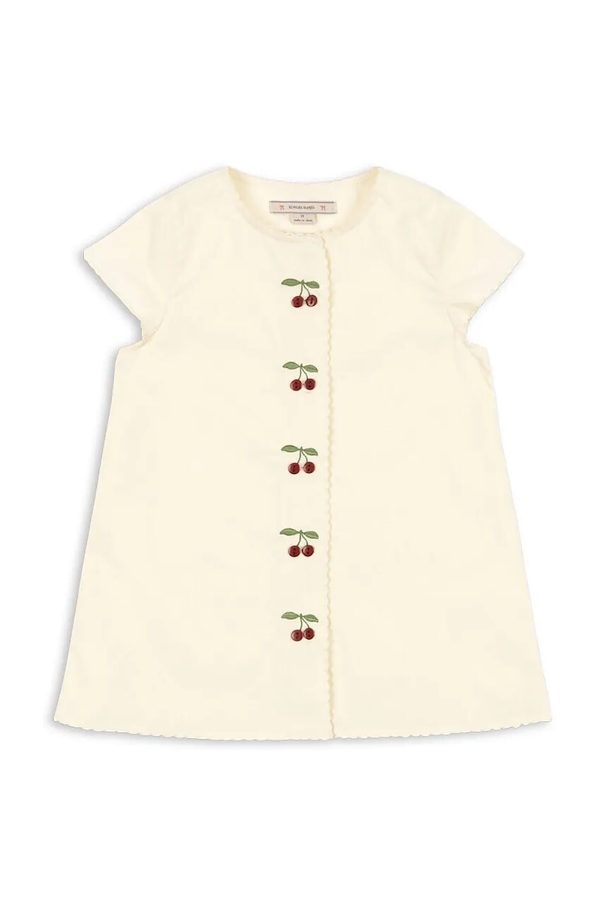 Dievčenské bavlnené šaty Konges Sløjd EVIA CHERRY DRESS GOTS