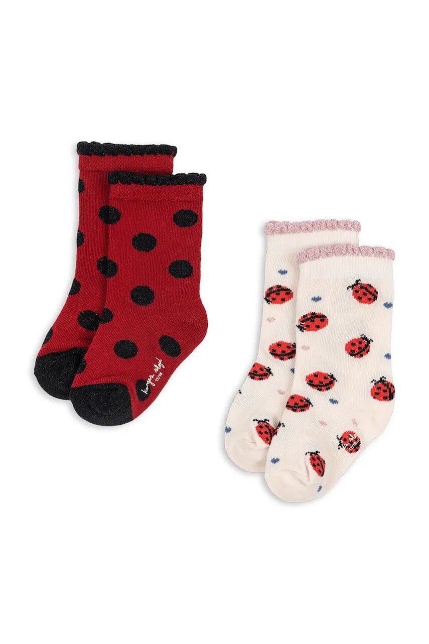 Detské ponožky Konges Sløjd 2 PACK LADYBUG JACQUARD SOCKS