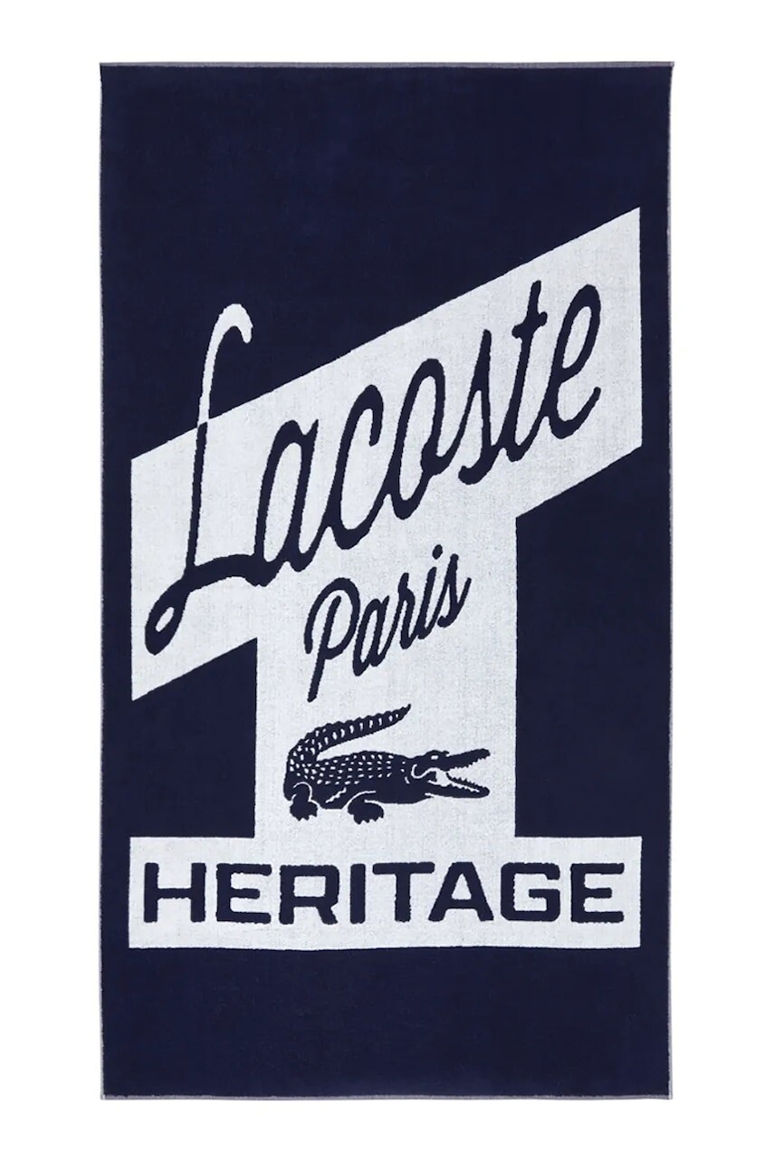 Bavlnený plážový uterák Lacoste LRETRO Marine 90 x 160 cm