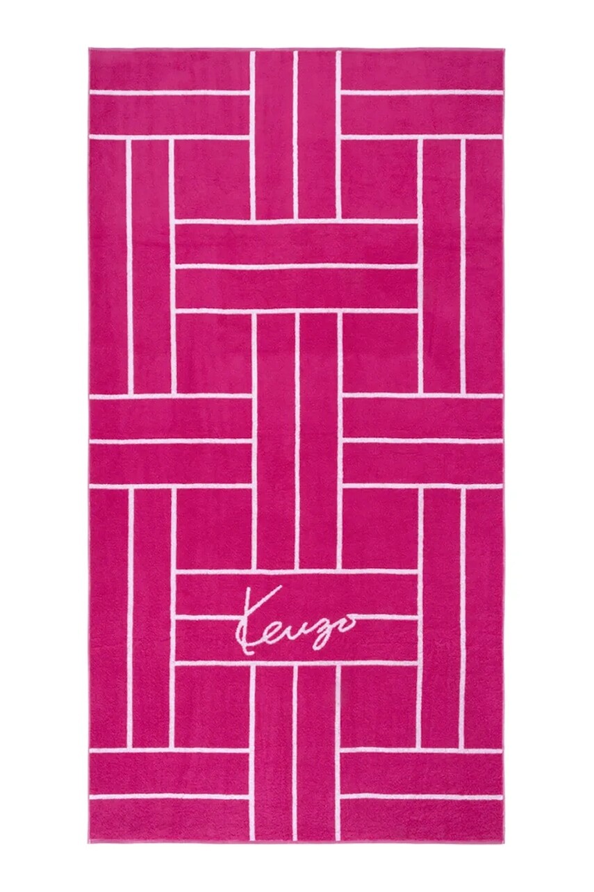 Bavlnený plážový uterák Kenzo KTATAMI Fuchsia 90 x 170 cm