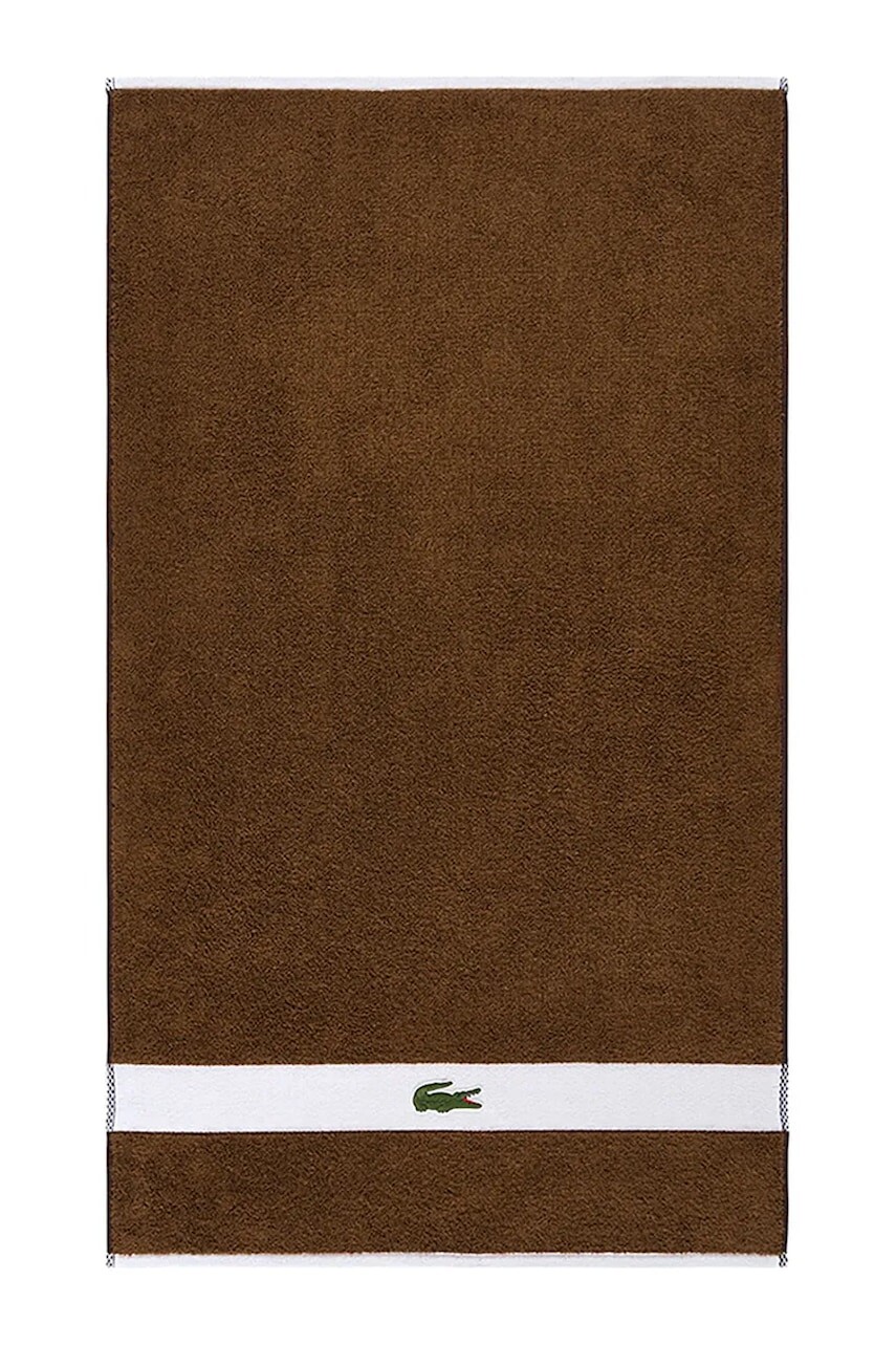 Stredný bavlnený uterák Lacoste LCASUAL Pecan 70 x 140 cm