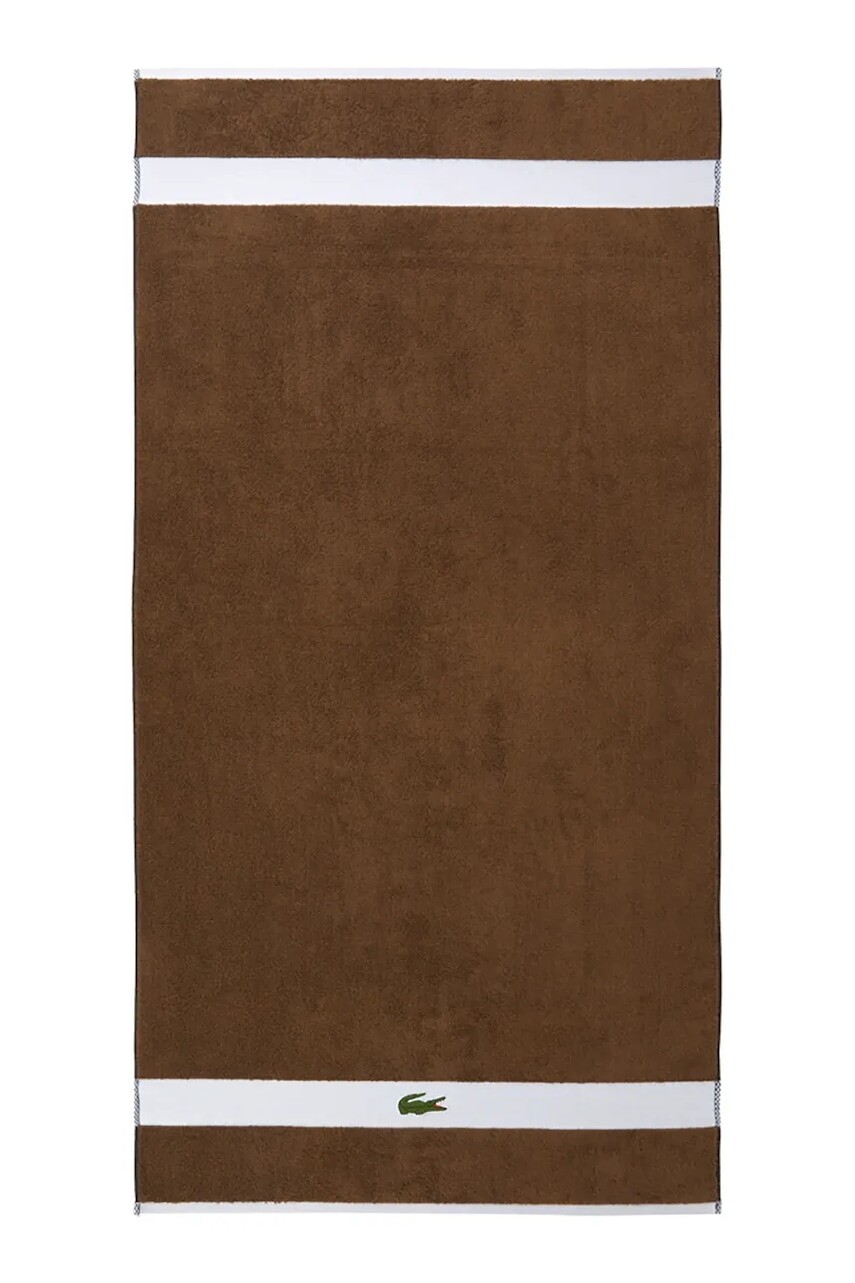 Veľký bavlnený uterák Lacoste LCASUAL Pecan 90 x 150 cm