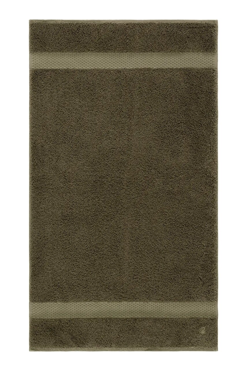 Malý bavlnený uterák Yves Delorme ETOILE Kaki 55 x 100 cm