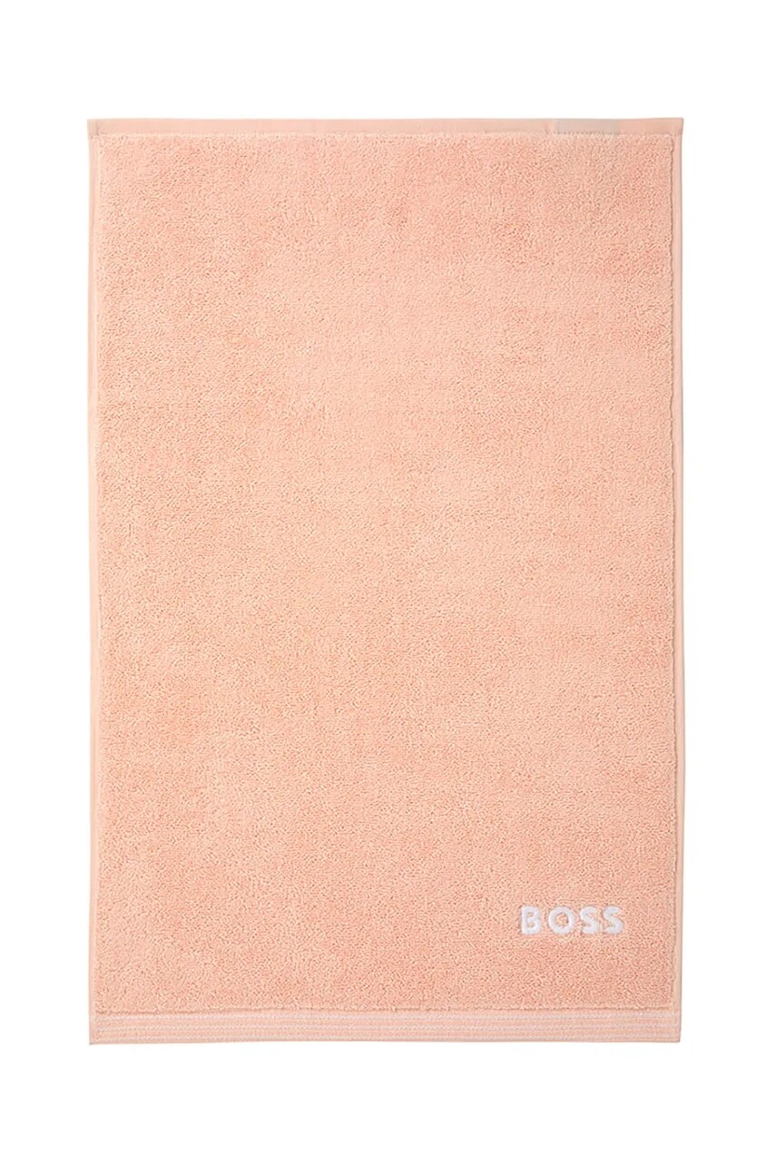 Malý bavlnený uterák BOSS EDGE Nude 40 x 60 cm