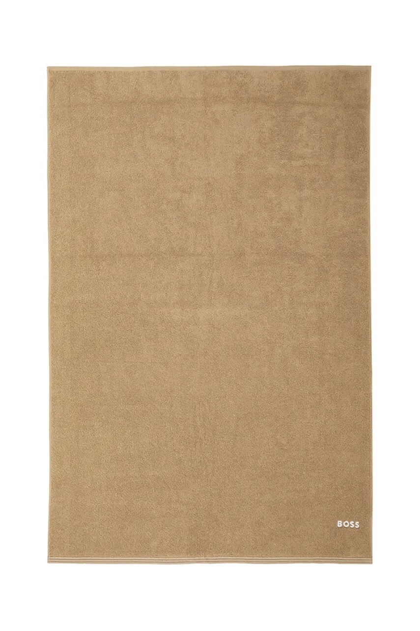 Veľký bavlnený uterák BOSS EDGE Pecan 100 x 150 cm