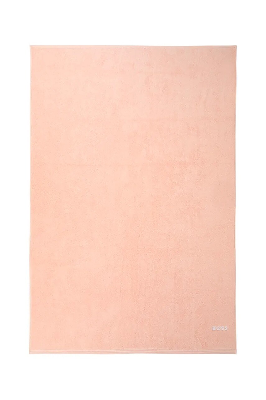 Veľký bavlnený uterák BOSS EDGE Nude 100 x 150 cm
