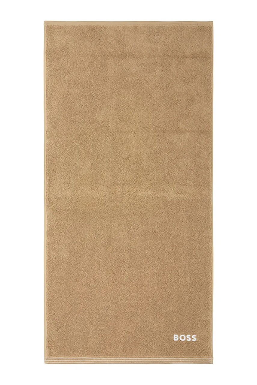 Malý bavlnený uterák BOSS EDGE Pecan 50 x 100 cm