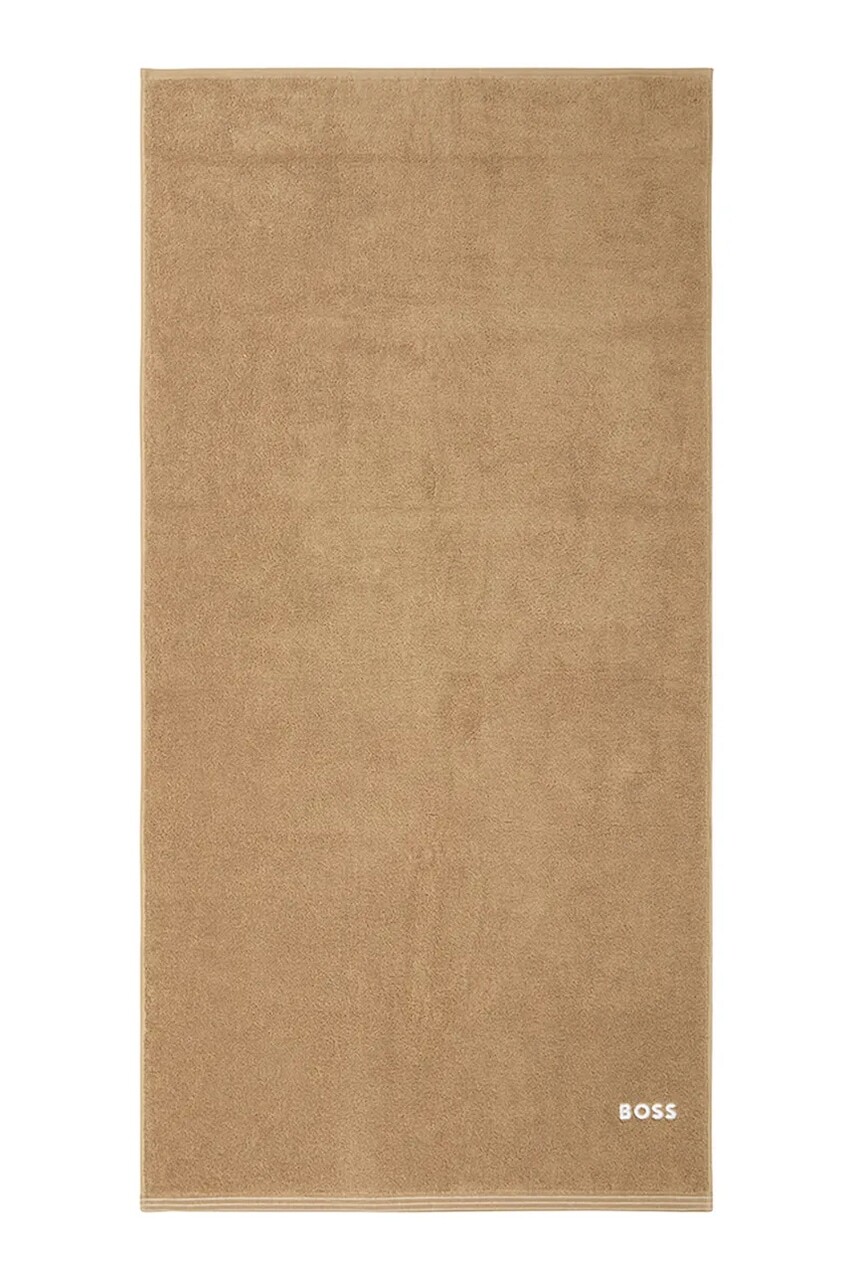 Stredný bavlnený uterák BOSS EDGE Pecan 70 x 140 cm