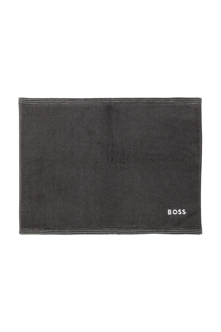 Bavlnený kúpeľňový koberec BOSS EDGE Graphite 50 x 70 cm