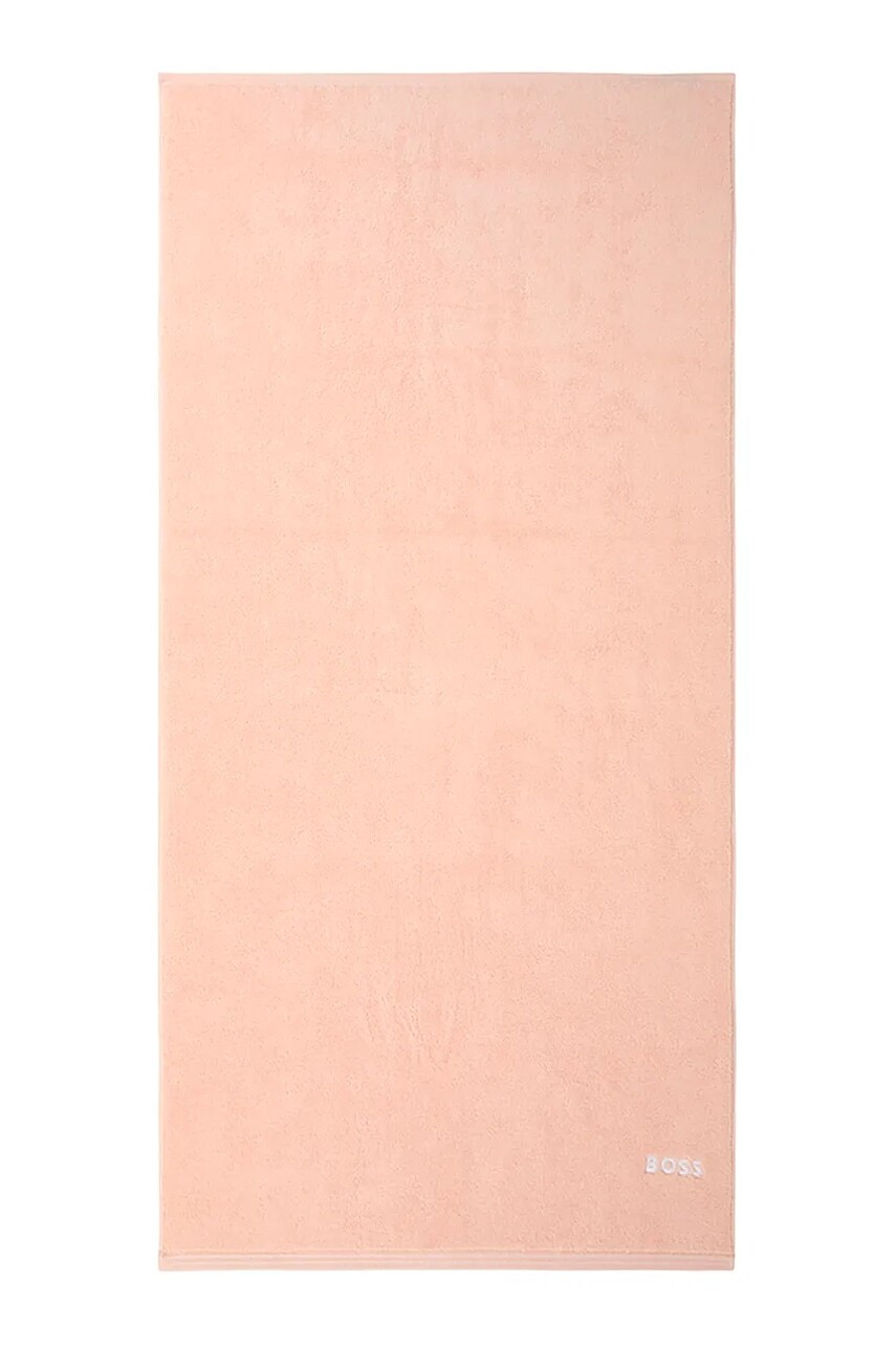 Stredný bavlnený uterák BOSS EDGE Nude 70 x 140 cm