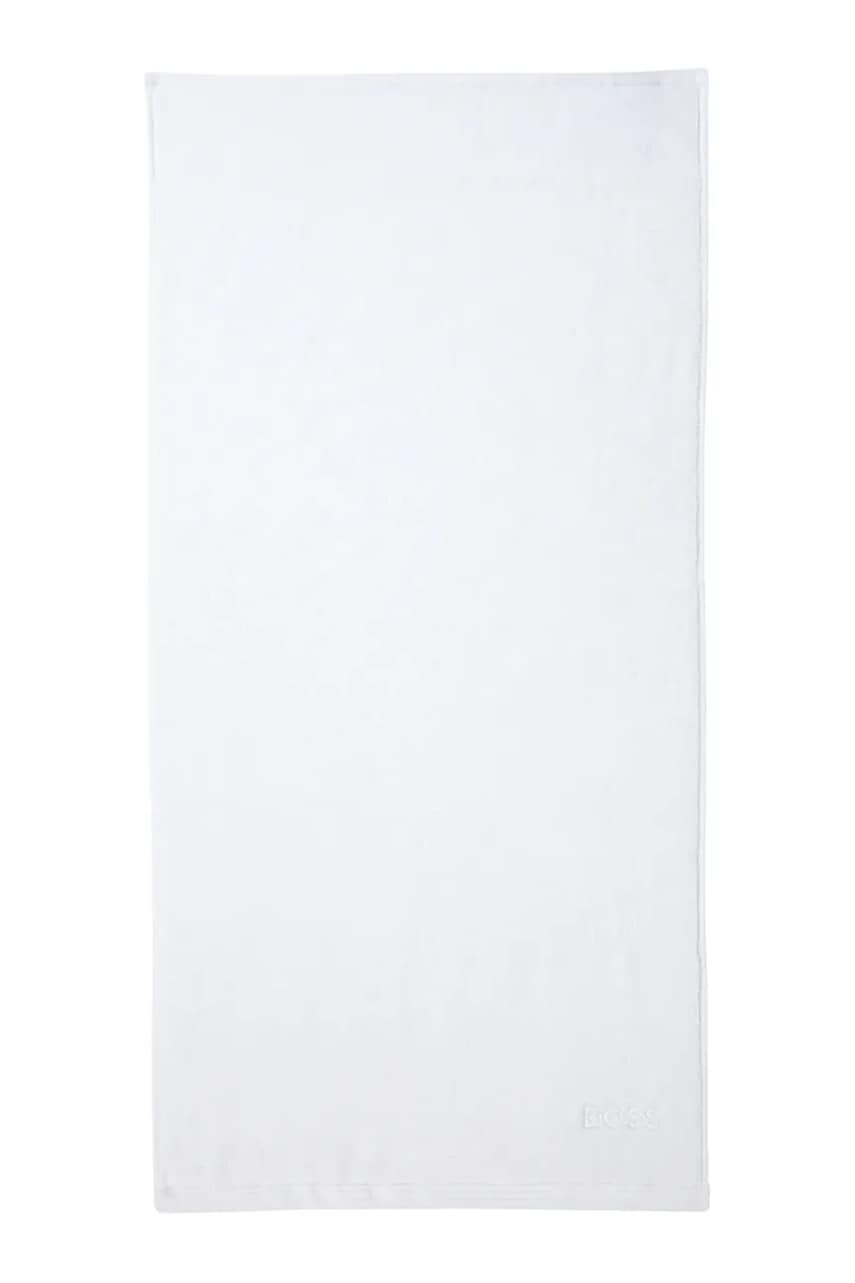 Malý bavlnený uterák BOSS EDGE White 50 x 100 cm