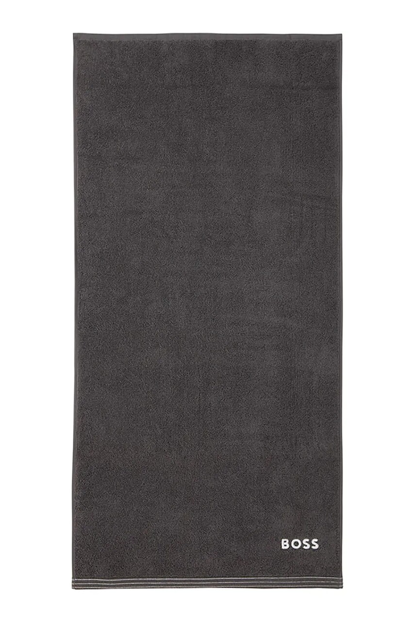 Malý bavlnený uterák BOSS EDGE Graphite 50 x 100 cm