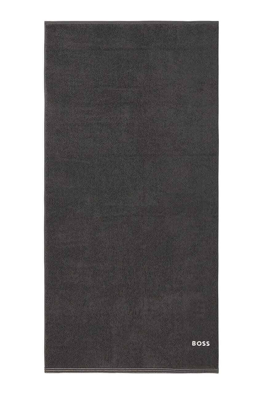 Stredný bavlnený uterák BOSS EDGE Graphite 70 x 140 cm