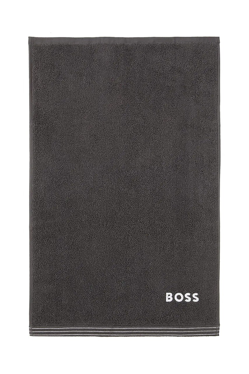 Malý bavlnený uterák BOSS EDGE Graphite 40 x 60 cm
