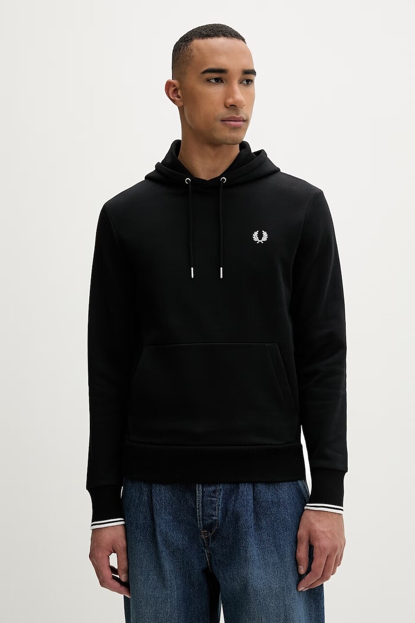 Fred Perry mikina s kapucňou dámska bavlnená