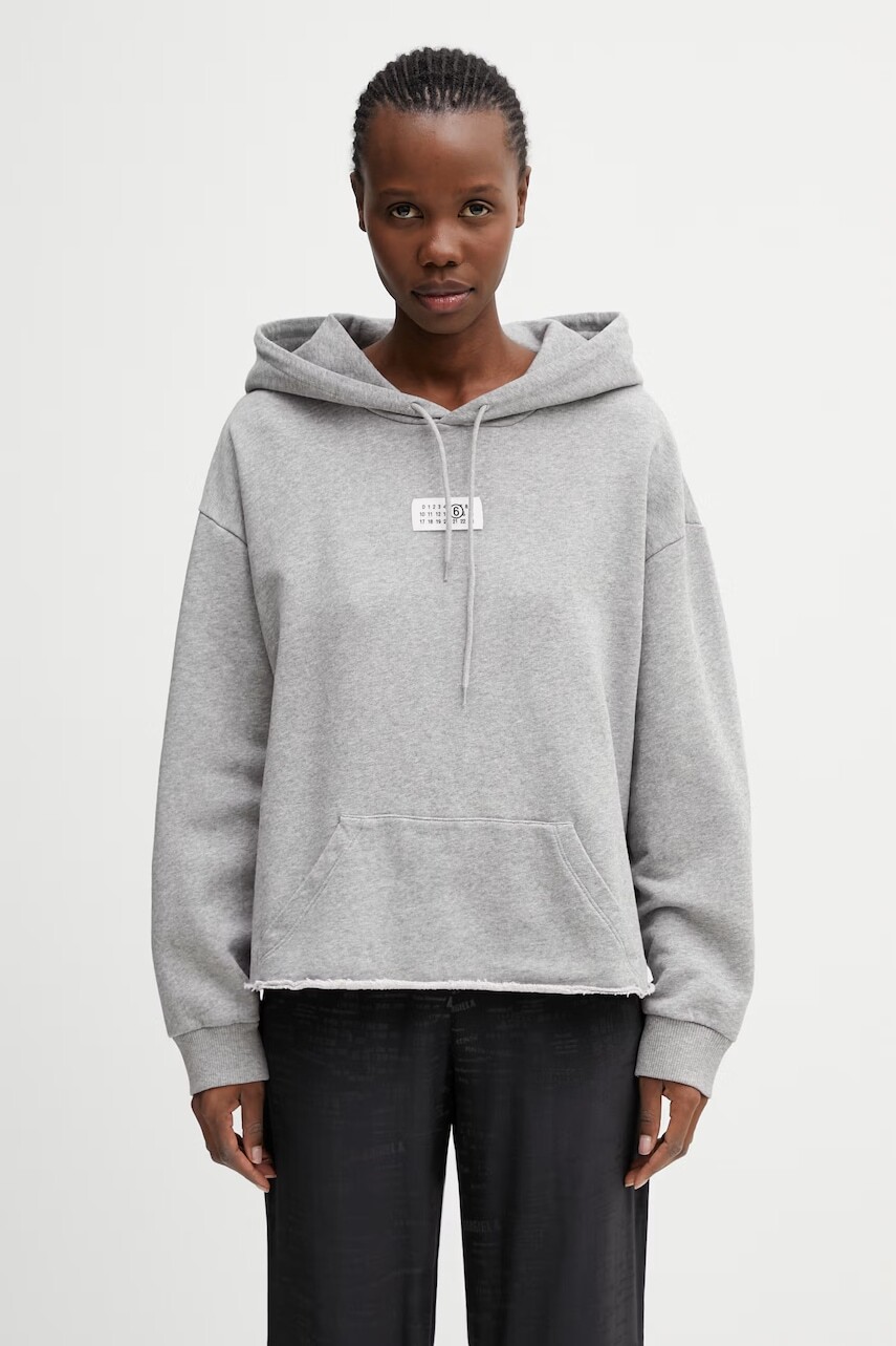 MM6 Maison Margiela mikina s kapucňou dámska bavlnená