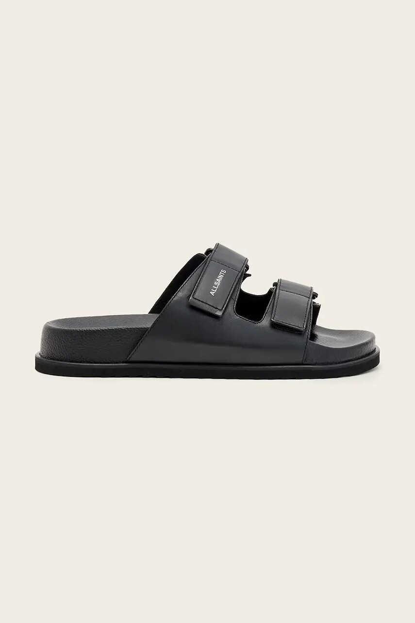 AllSaints šľapky pánske kožené Vex Sandal